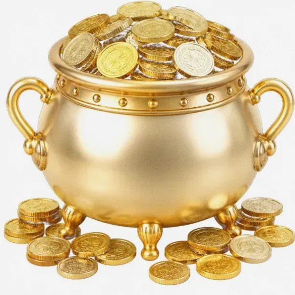 Coin-filled cauldron — Spin Boss